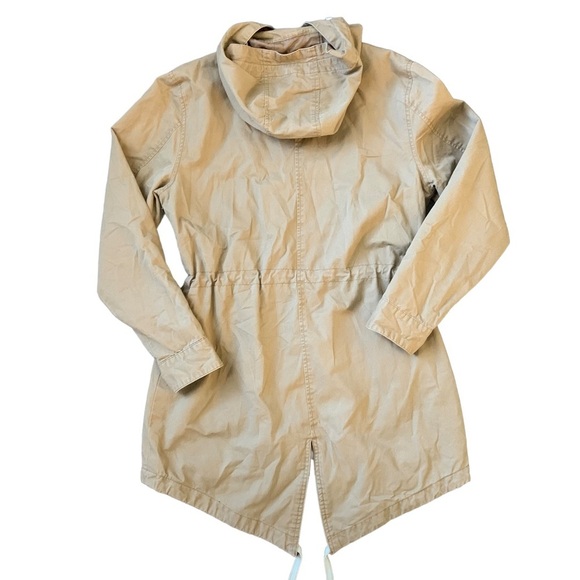 Faded Glory hooded tan khaki lightweight utility jacket size small - Picture 5 of 7